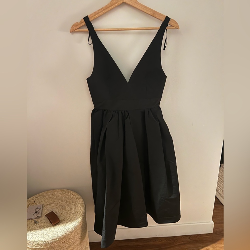 COS Black V Mini Dress Gown